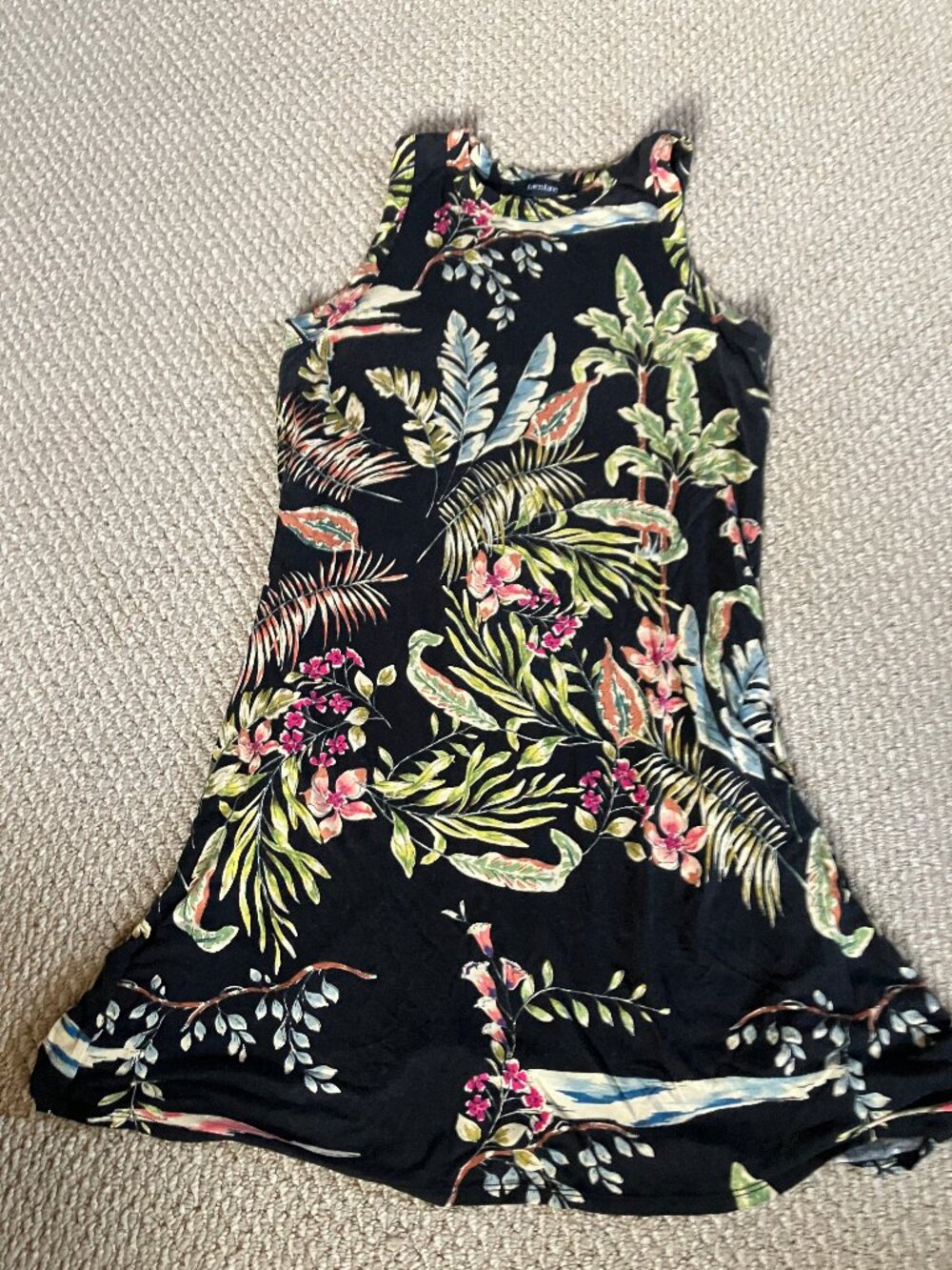 Karen Kane Women’s Tropical Halter Dress Lined Large